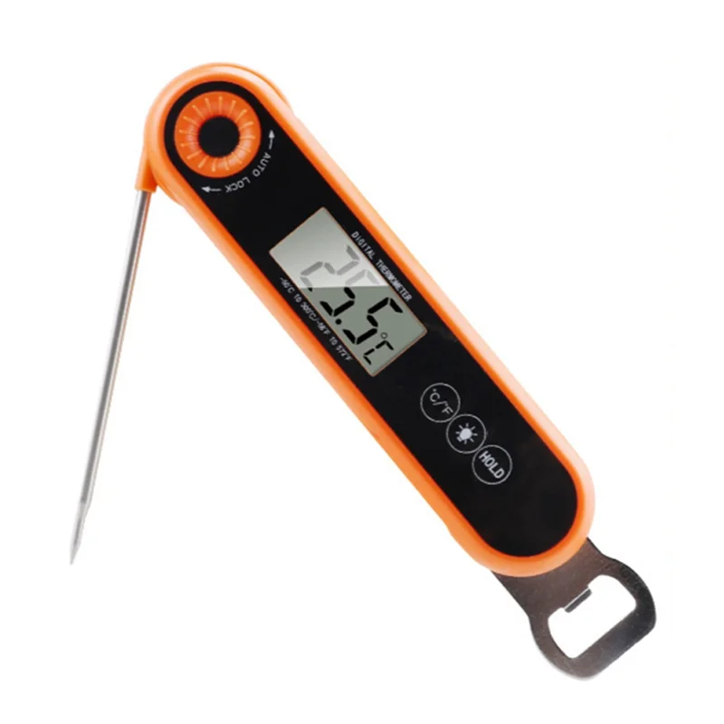 

Folded Food Thermometer Digital Backlight Thermometer Kitchen Cooking Barbecue Thermometer Household Waterproof Thermometer-AA25
