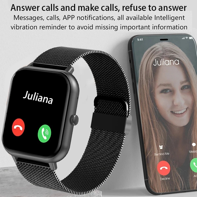 2023 nowy inteligentny zegarek kobiety mężczyźni w pełni dotykowy Dial Call opaska monitorująca aktywność fizyczną wodoodporny Bluetooth odpowiedź Smartwatch z funkcją dzwonienia kobieta dla Xioami