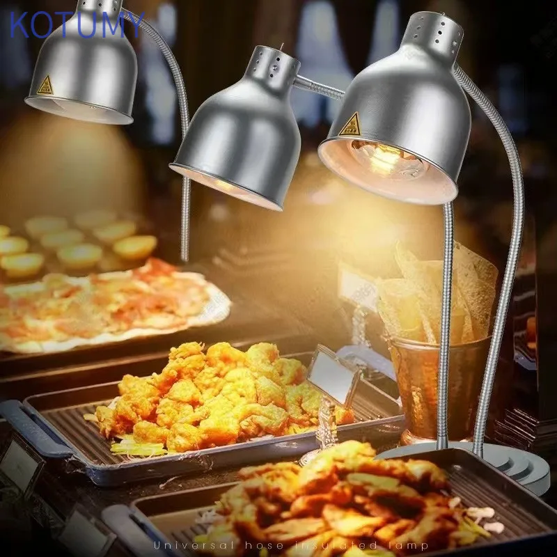Double head buffet food insulation light food pizza display light hose light swing light heated barbecue Hotel Restaurant