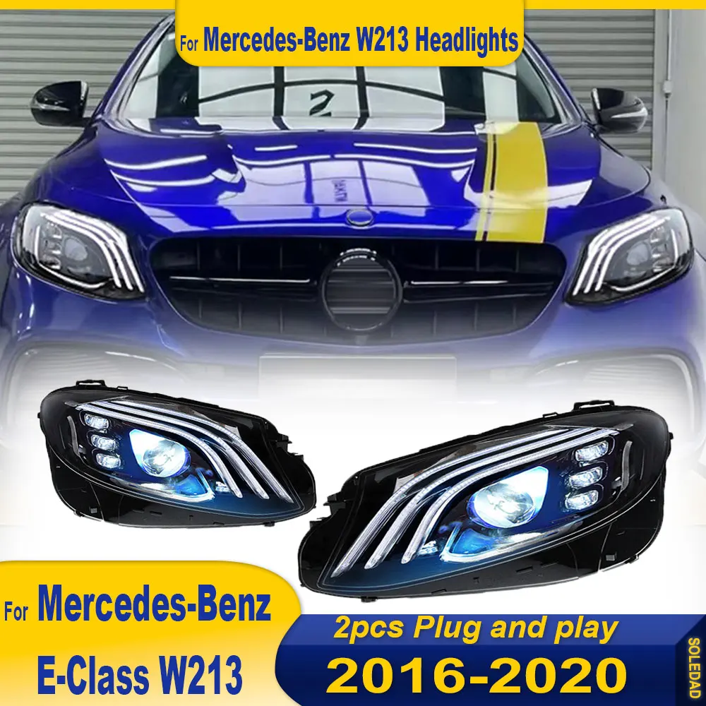 Car Lights for Benz W213 2016 2017 2018 2019 2020 LED Headlight Assembly Upgrade Maybach Design E200 E260 E300 E350 Accessories