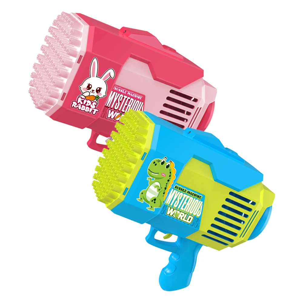 Máquina elétrica de bolhas de 73 buracos, feliz tempo de jogo ao ar livre, experimente um riqueza festa de bolhas, um presente para crianças (sem líquido de bolhas)