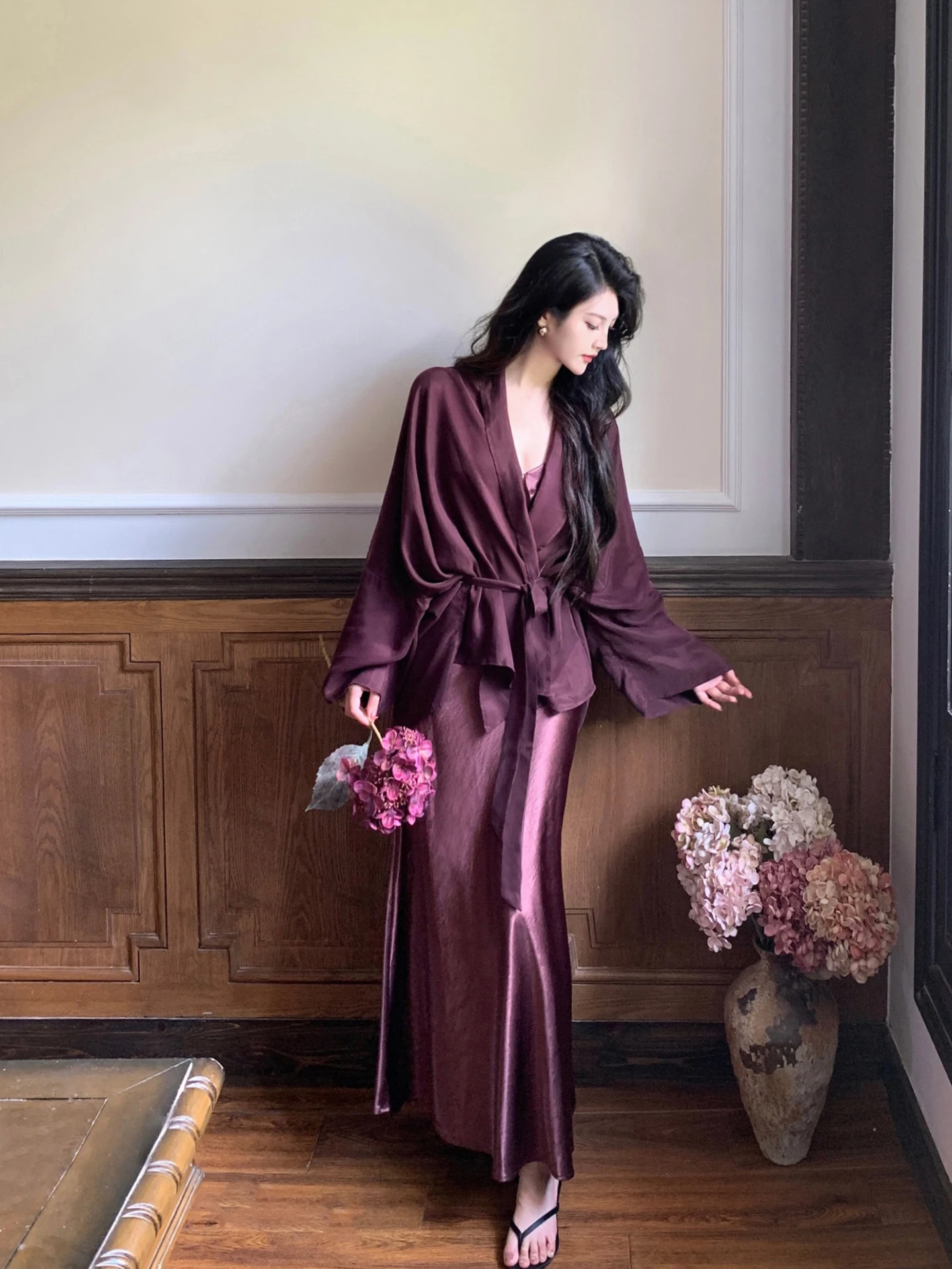 

Женская летняя свободная куртка Cloud Seven V-Ne с поясом, мягкая, высококачественная, в стиле «элегантный ленивый шик», для повседневной носки