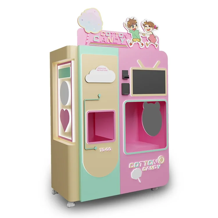 2024 Top Selling Automatic Self-Service Cotton Candy Vending Machine with SDK Function