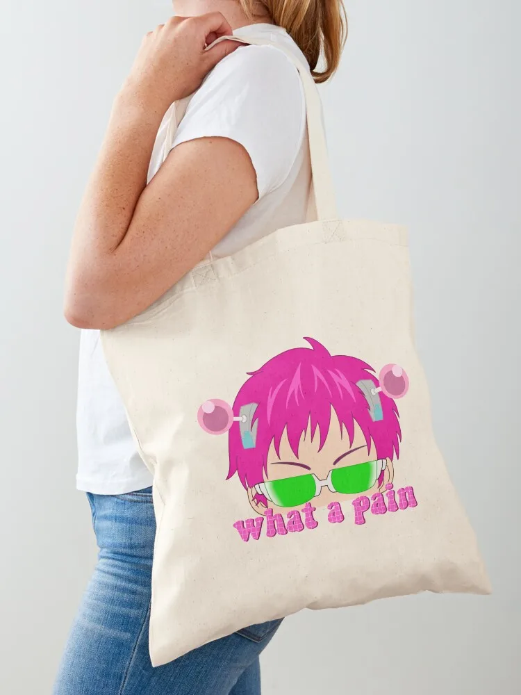 

Saiki k what a pain Tote Bag tote screen custom men Lady bags