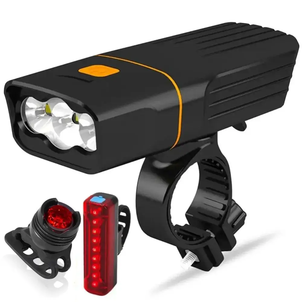 Warning Lamp 5h/10h TK3 Bicycle LED Light Waterproof T6/L2 Flashlight for Bike Cycling 3 Modes 5200mAh Warning Lamp Night Riding