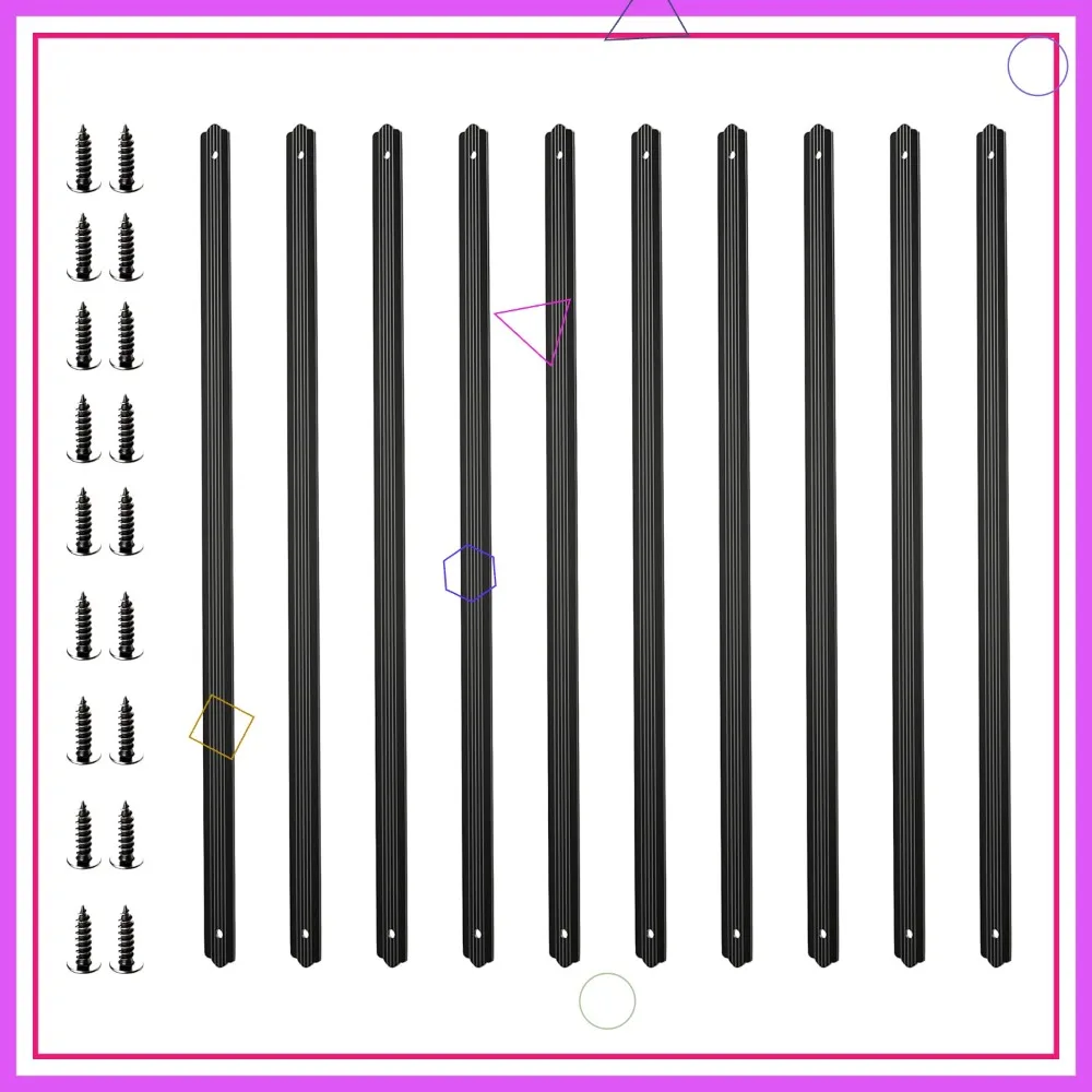 

100 шт. черных алюминиевых балясин для перил 26 дюймов с винтами, устойчивые к атмосферным воздействиям, для наружных лестниц и веранд