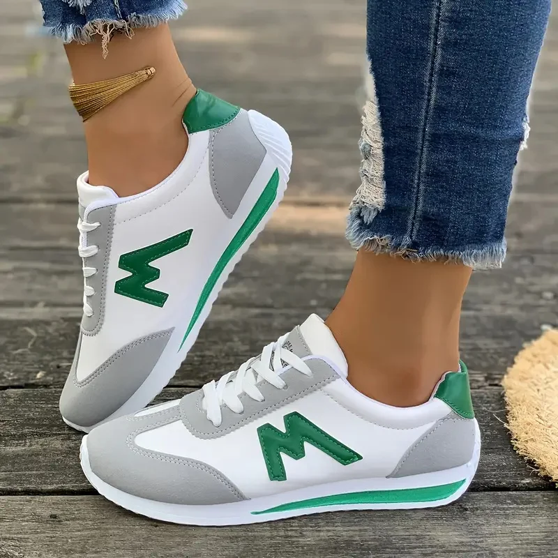 Zapatillas De deporte para Mujer, novedad De primavera, Zapatos deportivos informales De suela plana para Mujer, zapatillas bajas con cordones para correr y tenis, Zapatos De Mujer