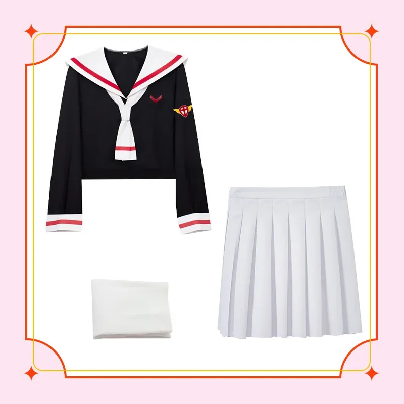 Cardcaptor Sakura KinomPain Sakura Li Syaoran Cosplay Costume, Uniforme Gelschool, Campus Sailor Suit, Anime, Homme, Femme