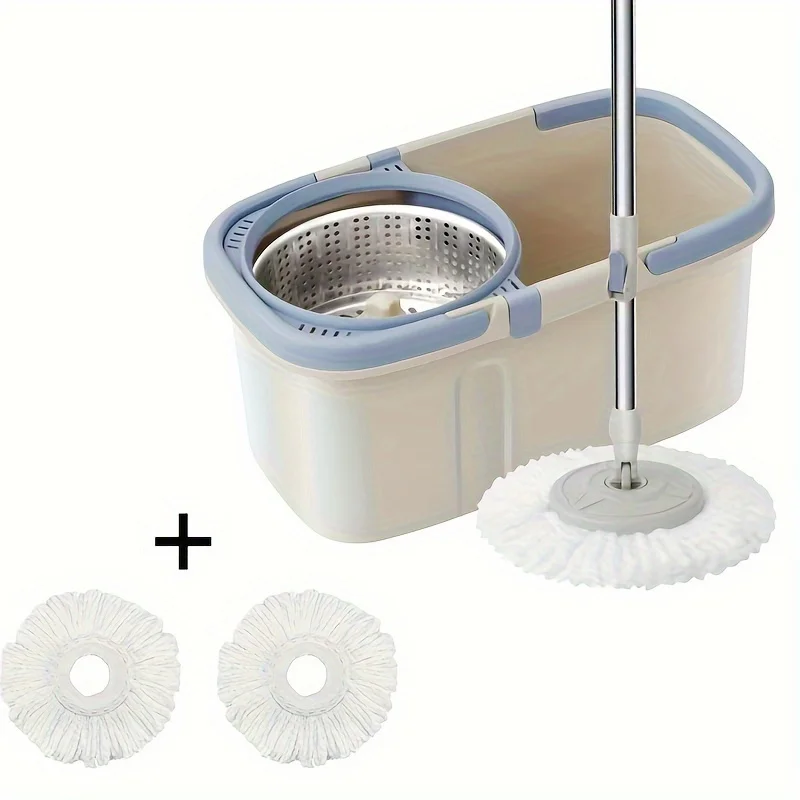 1 Set, Household Spin Mop And Bucket Set, Household Rotating Floor Mop, Hands-free Wash Mop, Dust Removal Mop, Dry And Wet Use,