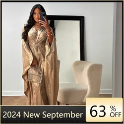 Elegant Party Abaya Women Modest Evening Dubai Dress Kaftan Luxury Turkish Arab Malay Jalabiya Robe For Ladies LR824