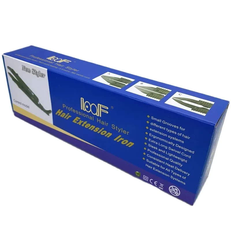 أداة تمديد الشعر بالكيراتين العصرية، موصل حراري، درجة حرارة ثابتة، مشط شعر الذيل، واقي درع حديدي لصالونات الشعر