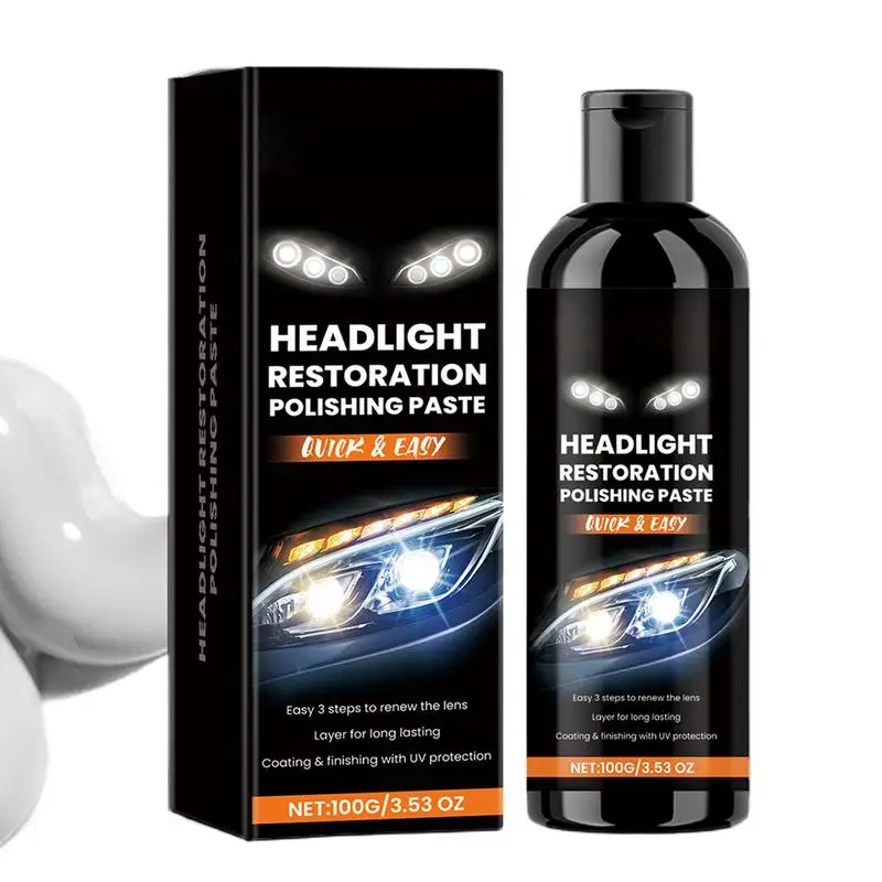 Restaurateur et scellant de phares, nettoyant pour phares, polissage, élimine le jaunissement, scellant pour phares de grande capacité