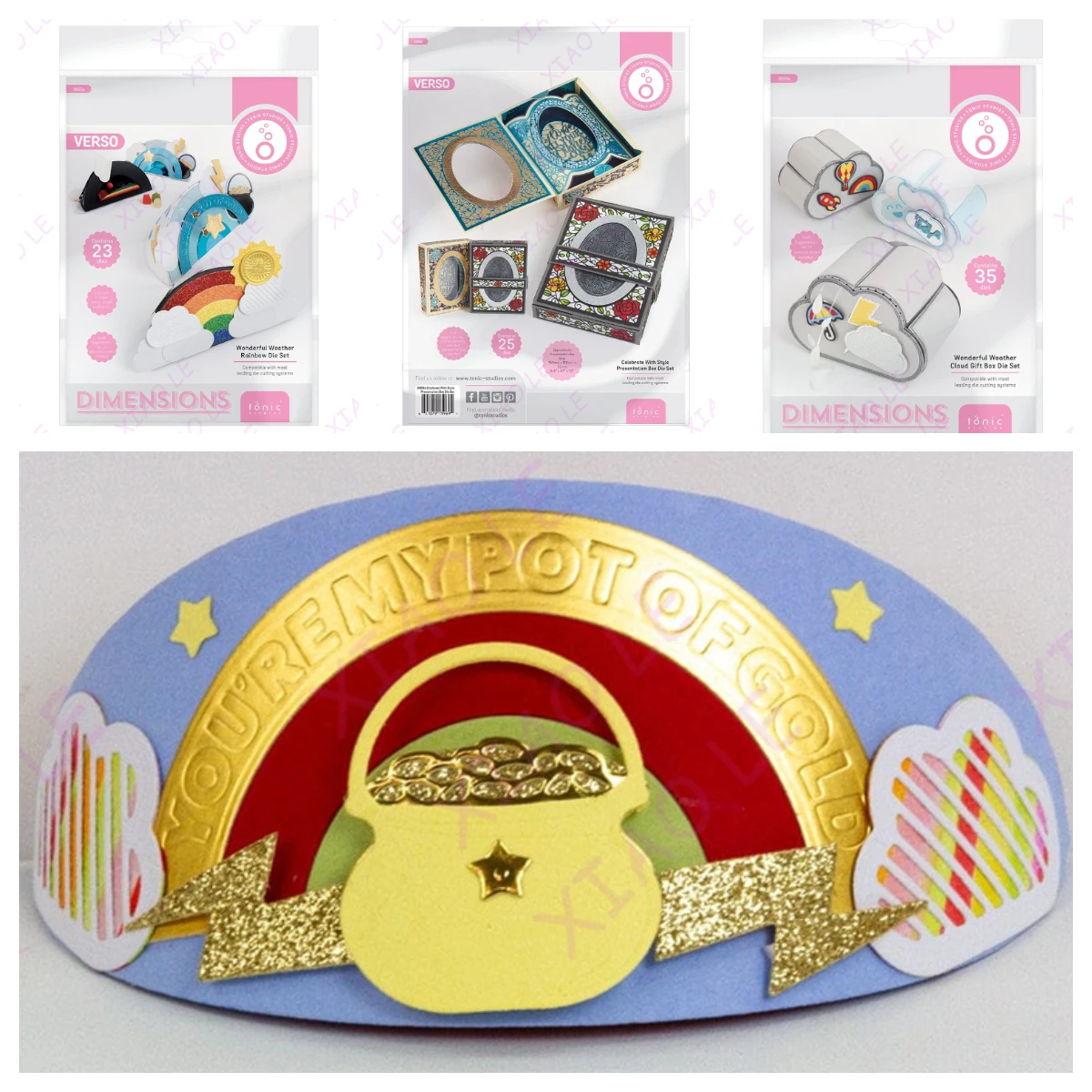 

Wonderful Weather Rainbow Gift Box New Metal Craft Cutting Dies Diy Scrapbook Paper Diary Decoration Card Handmade Embossing