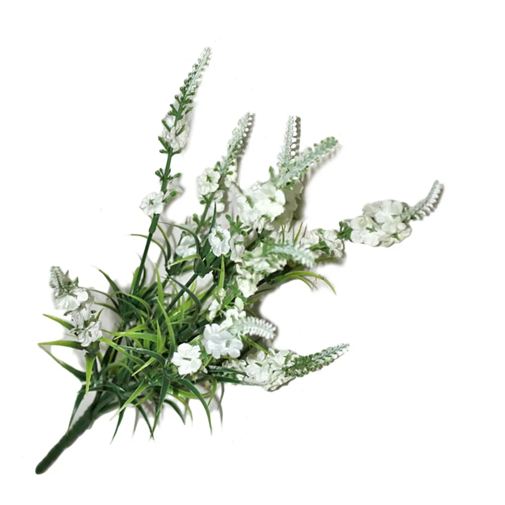 

10 Pcs Lavender Bouquet Decoration Wedding Arrangement Faux Fake Flowers Plants Artificial Silk