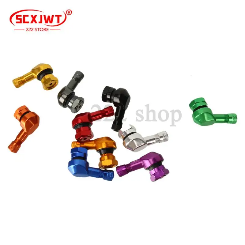 Motorcycle CNC Universal Orange Rim Wheel Valve Stems Tire Tyre Cap 90 Degree For KTM DUKE RC SMC R SUPER SMT ADVENTURE RC