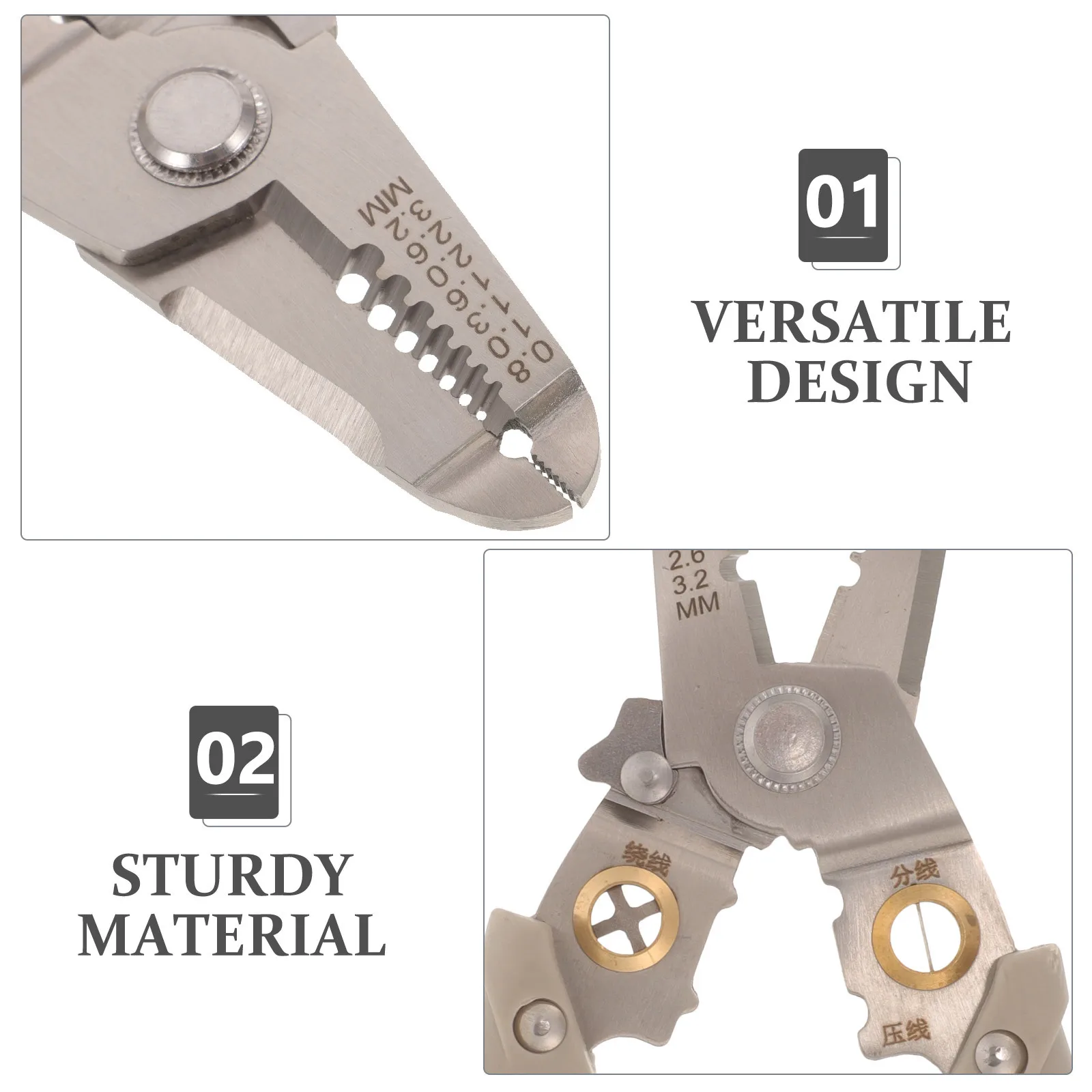 

Electrical Tools for Electrician Wire Stripper Tool Universal Stripping Tool Pointed Blades Time Saving Effort Reducing