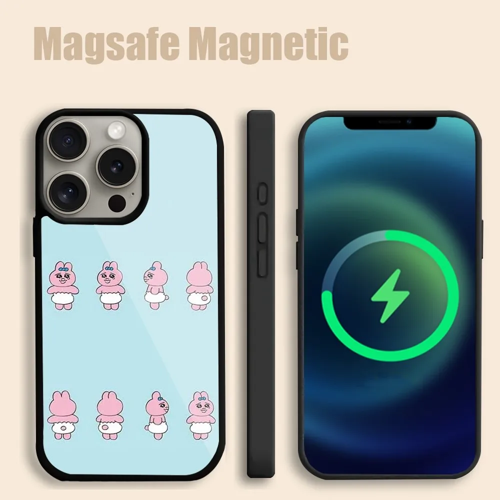 Kawaii O-Opanchu Usagi  Phone Case For iPhone 15 14 13 12 11 Pro Max Plus Magsafe Magnetic Wireless Charging Cover