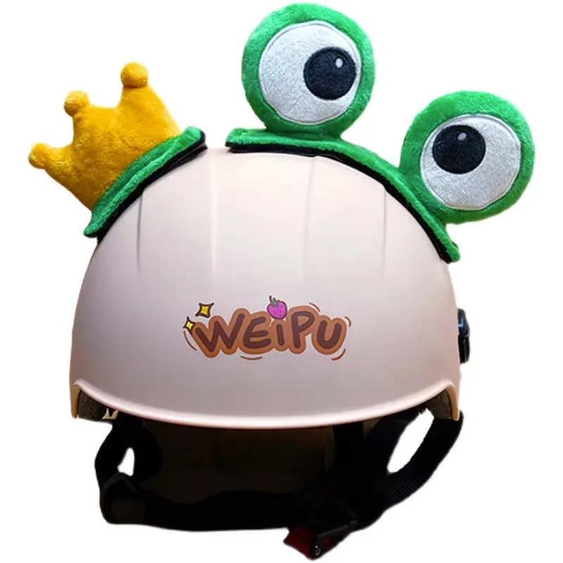 

Cute Children's Fun Cartoon Electric Car Motorcycle Ski Helmet Decoration Ear Horn Universal Lovely Kids Without Helmets