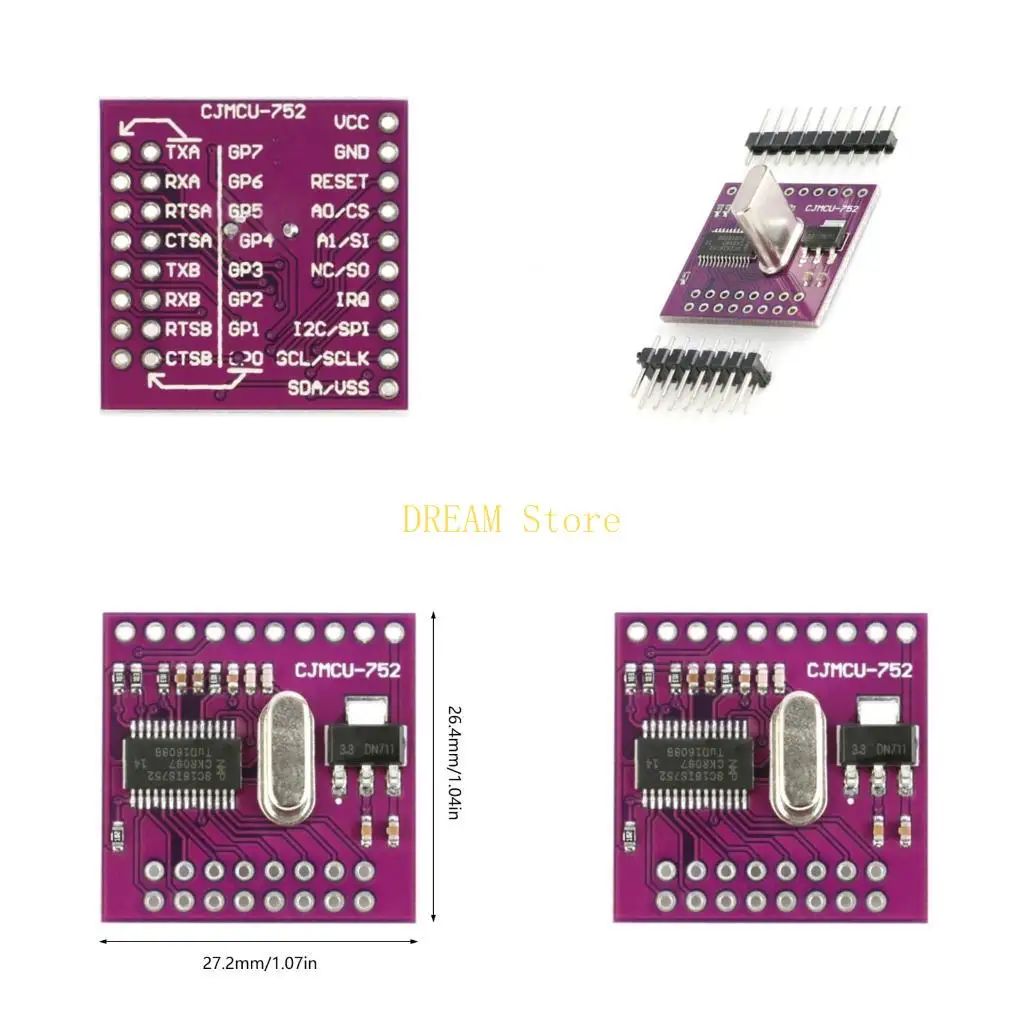 High Performances SC16IS752 UART To SPI I2C Adapters Supporting Multiple Embedded System Connection Best Sale