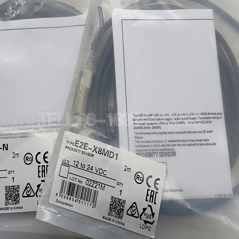 Nuevo Sensor de proximidad inductivo Original E2E-X8MD1-M1GJ E2E-X8MD1-M1TGJ E2E-X8MD1-M1GJ-Z un año de garantía