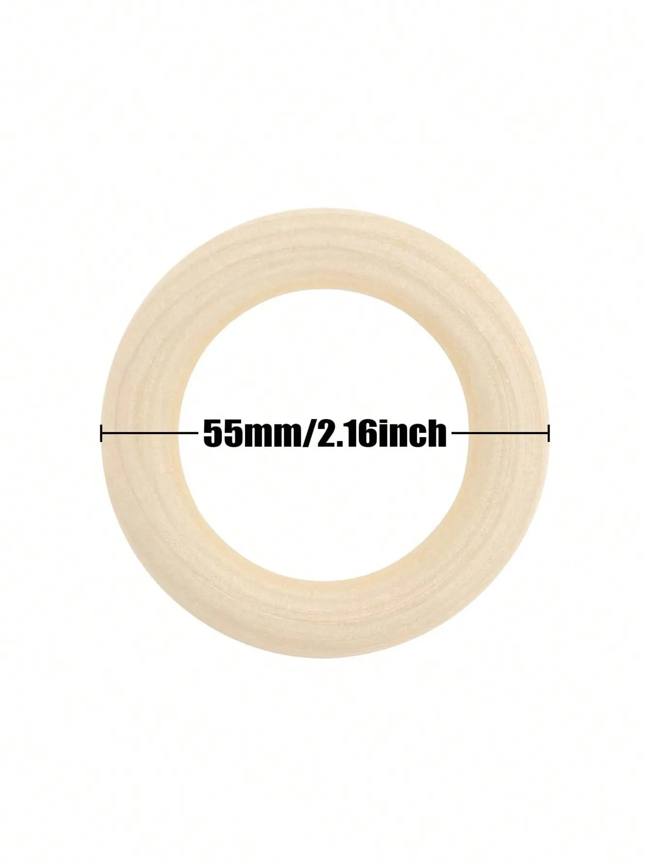 Natural Wood Rings for Crafts, Macrame Rings for DIY, Wooden Rings Without Paint, Pendant Connectors