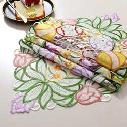 2/1PCS 35X35CM/38X137CM Table Runner Fabric Vintage Elegant Long Dresser Runner arty Picnic Tablecloth Table Decoration Supplie