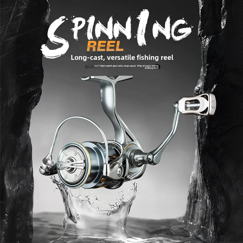 Lightweight 164g carbon fiber body spinning reel shallow spool golf style design easy to use suitable for light fishing
