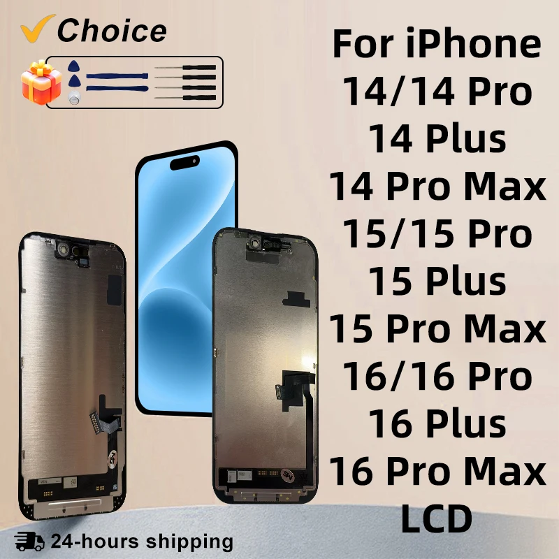 Pantalla LCD de Alta Calidad para iPhone XS, Pantalla 15 ProMax, Digitalizador Táctil 14 Pro, Repuesto para iPhone 16 ProMax, Pantalla Incell