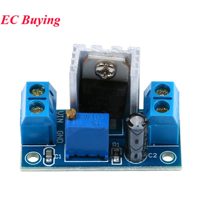 LM317 DC-DC Konverter Dapat Disesuaikan Modul Papan Sirkuit Step Down Buck Catu Daya Regulator Linier dengan Filter Penyearah LM317T