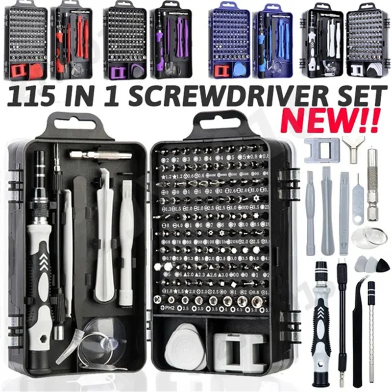 115 in 1 Multifunctional Screwdriver Set Computer PC Mobile Phone Digital Electronic Device Repair Mini Precision Screwdriver