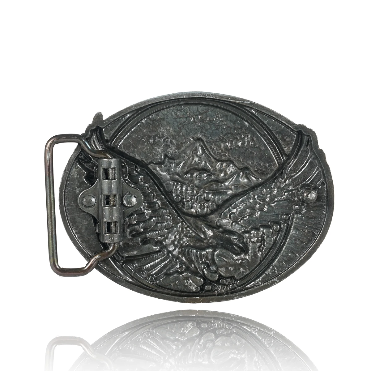 Western Belt Buckle Initial Vintage-Cowboy Rodeo Silver Large Skull Belt Buckle for Men Women