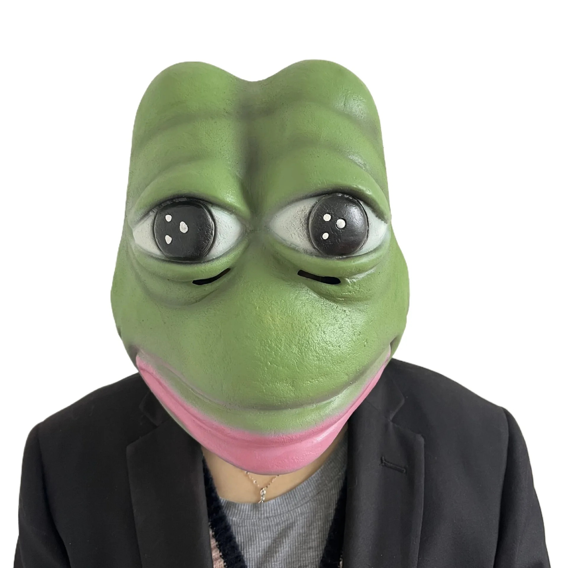 Lustige Frosch-Latexmaske Realistische Tierkostüm-Maske, Urkomisches Halloween-Verkleidungs-Accessoire – Detail 1