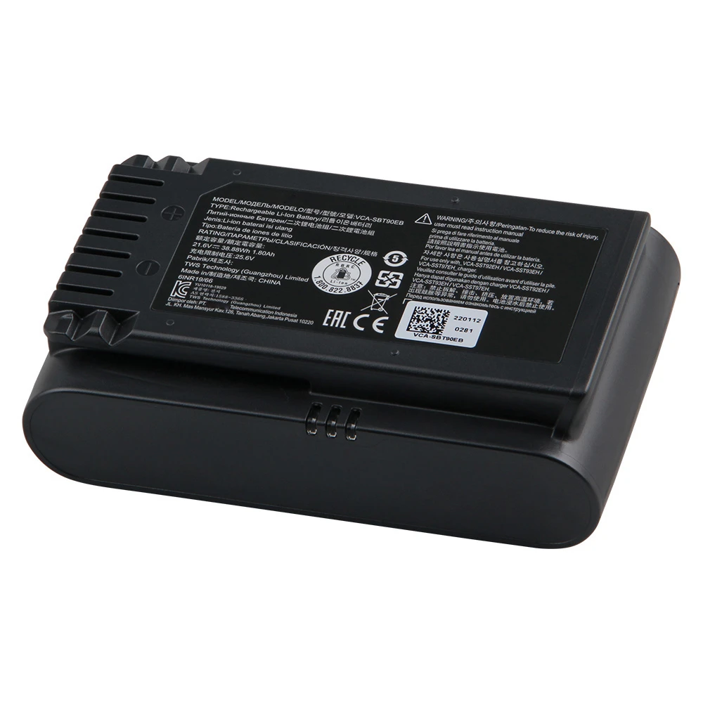 بطارية VCA-SBT90E VCA-SBT90EB لأجهزة سامسونج Jet70 Pet JET 60 70 JET90 Pro JET75 VS9000 Jet 75 بطارية مفرغة #2