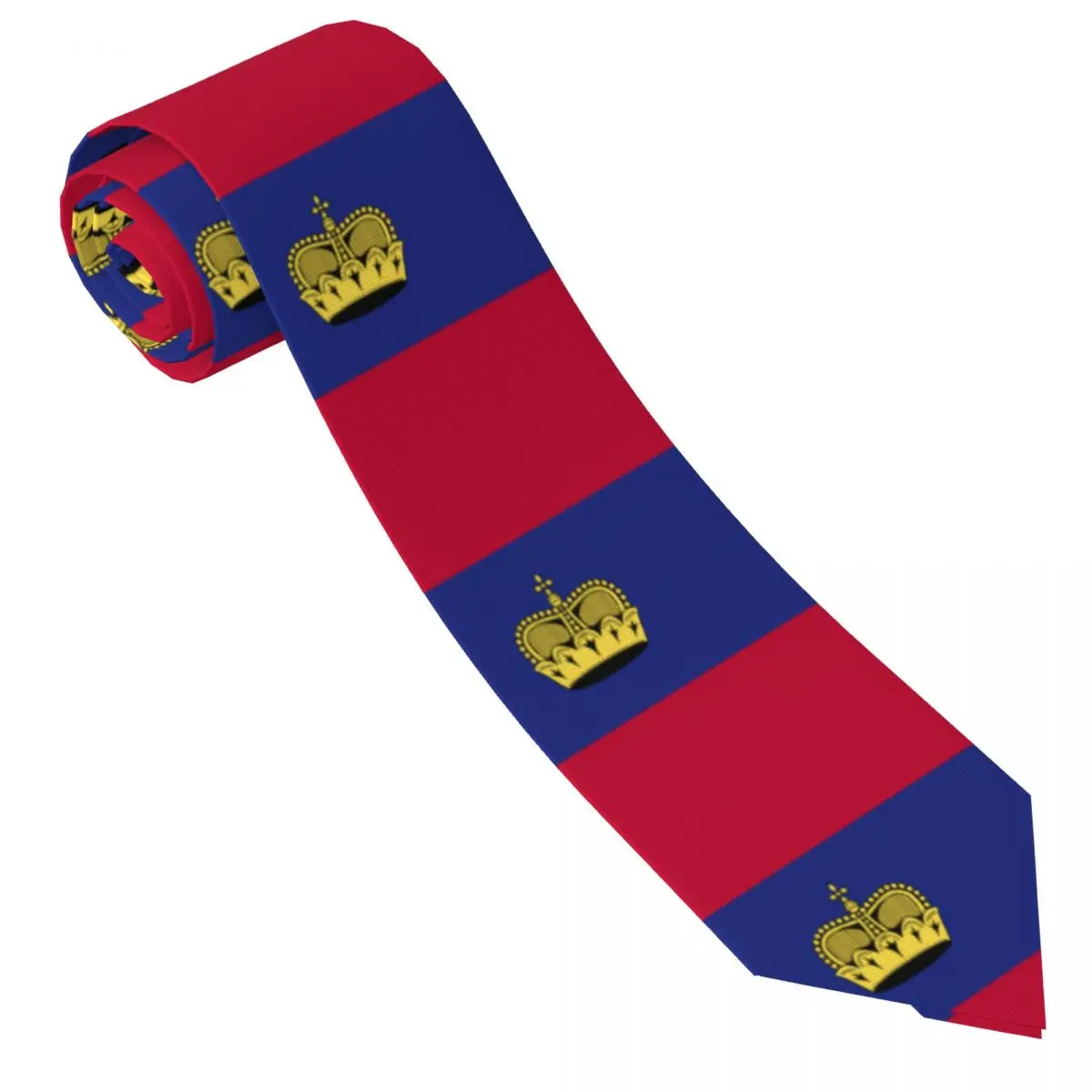 Mens Tie Classic Neckties Liechtenstein Flag Narrow Collar Slim Casual Tie Accessories Gift