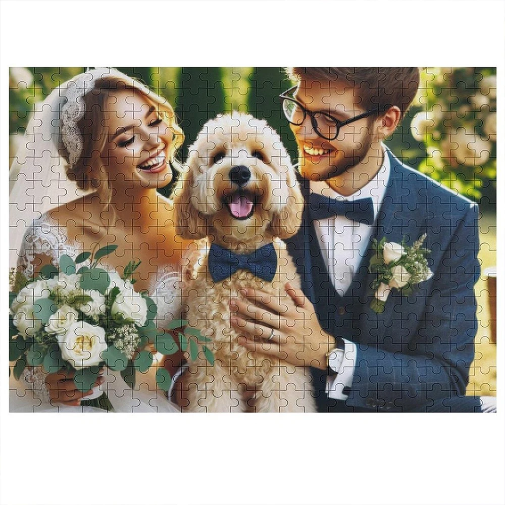 35/300/500/1000pcs Personalized Custom Photo Puzzle wedding photo Custom Gift Jigsaw Puzzle Jigsaw Board