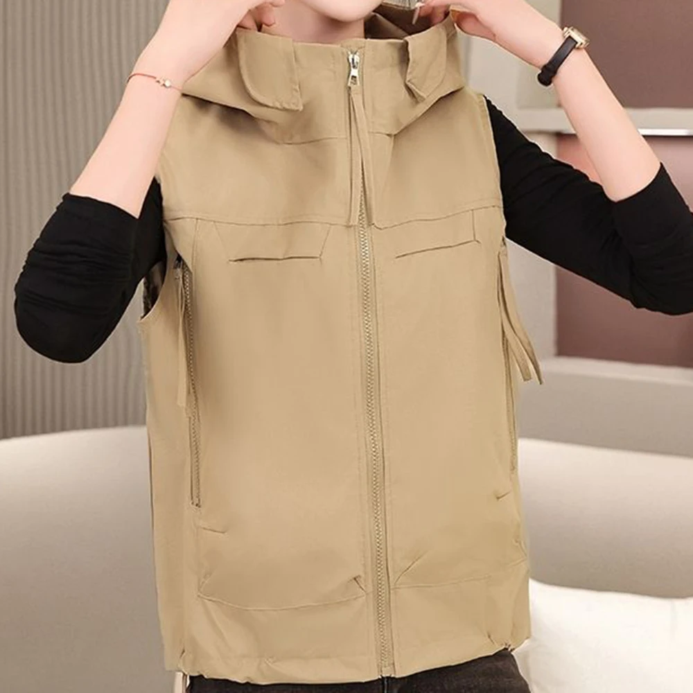 

Casual vest jacket women's short short vest wear sleeveless top 2025 new spring and autumn women's clothing vest
