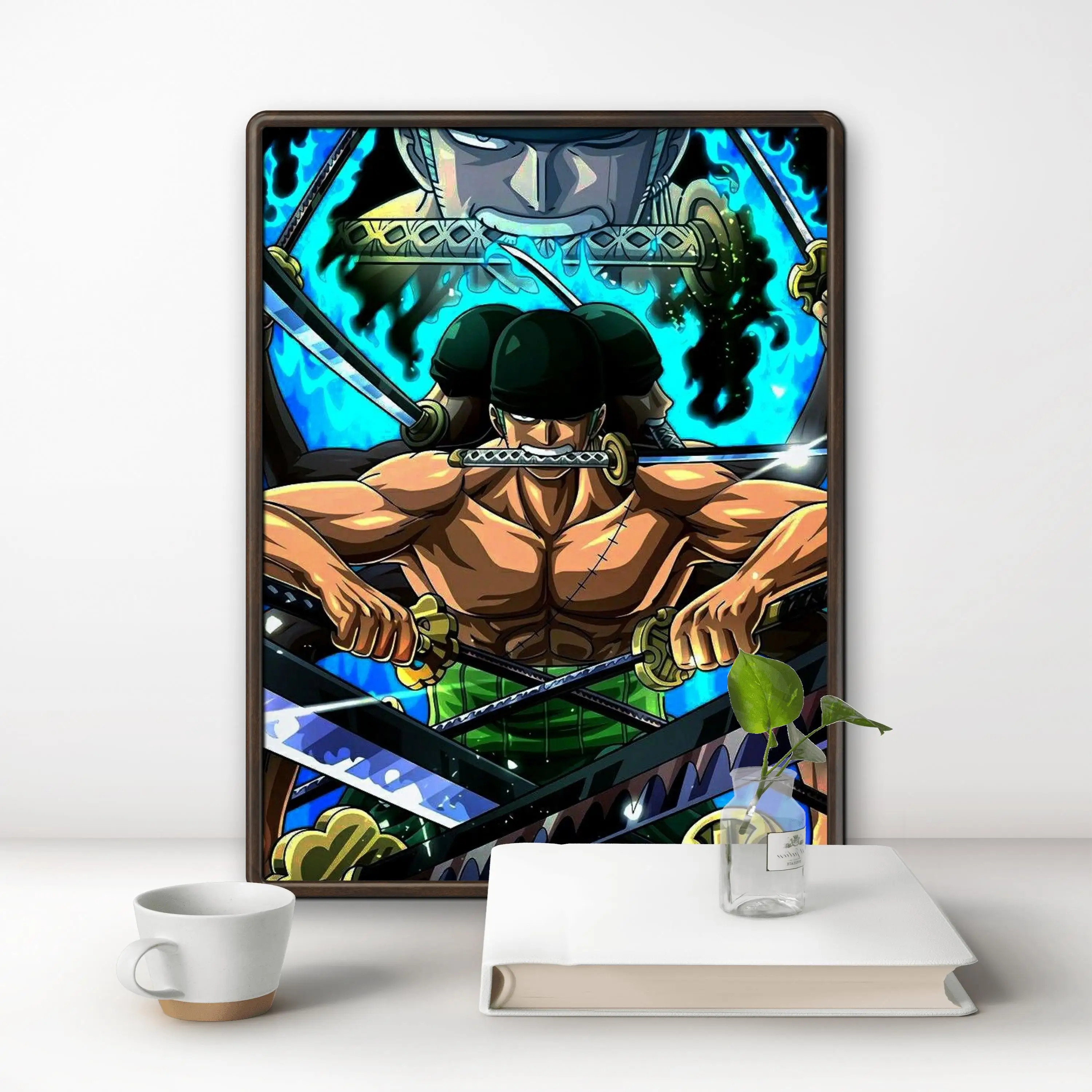 One Piece Roronoa Zoro Aesthetic Diamond Painting Canvas Cross Stitch Novelty Mosaic Embroidery Pixel Room Decoration 5D DIY Art