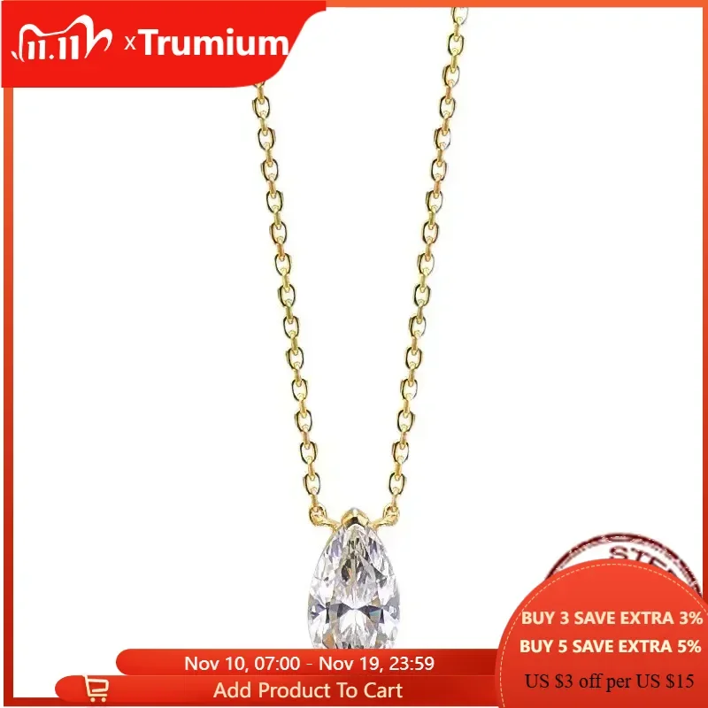 

Ожерелье Trumium из стерлингового серебра 925 пробы с маркизами для женщин, лабораторный подвесной светильник с бриллиантами, роскошные ювелирные изделия, темпераментные подарки