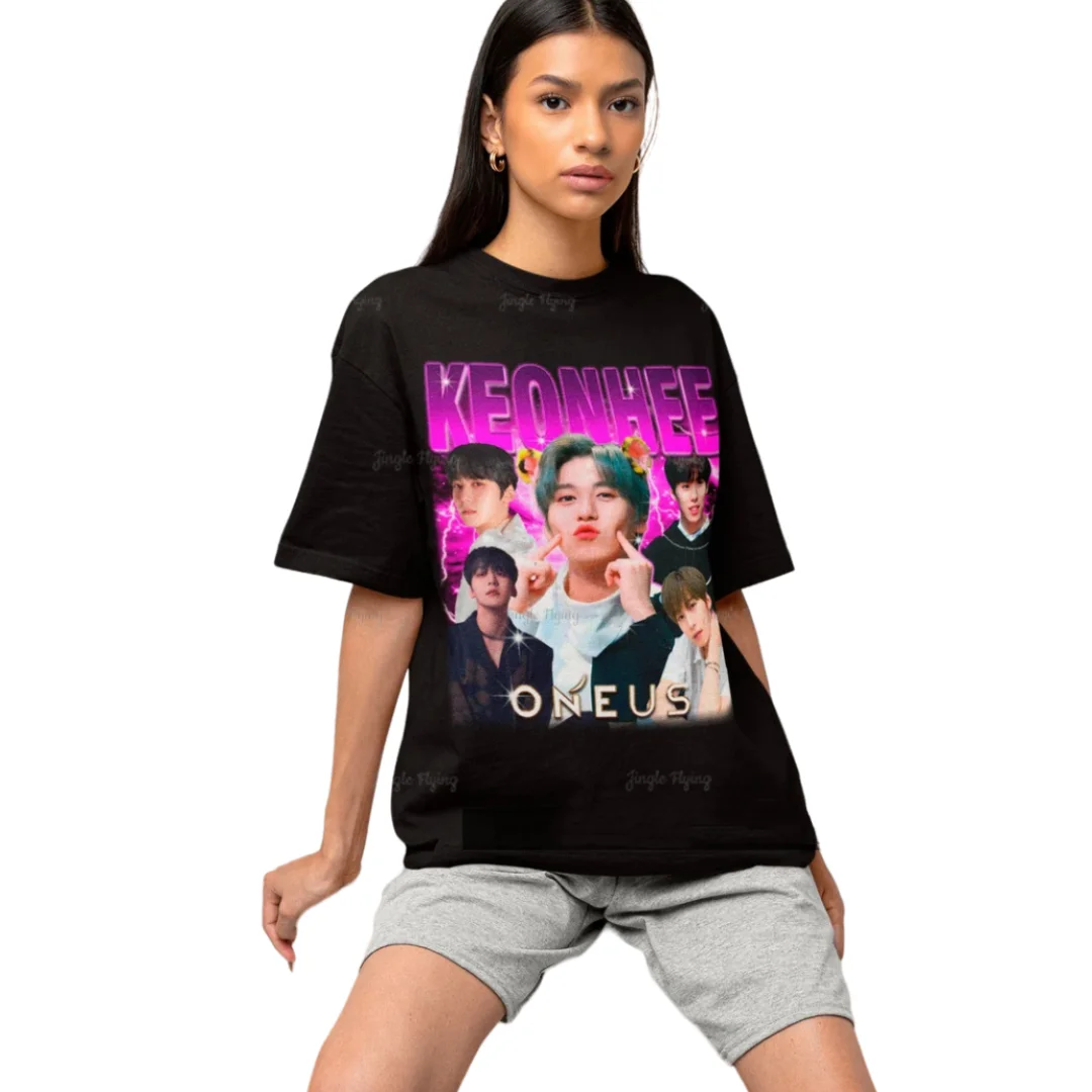 Ретро-футболка Oneus Keonhee в стиле 90-х с ботильоном, футболка в стиле K-POP, высокое качество