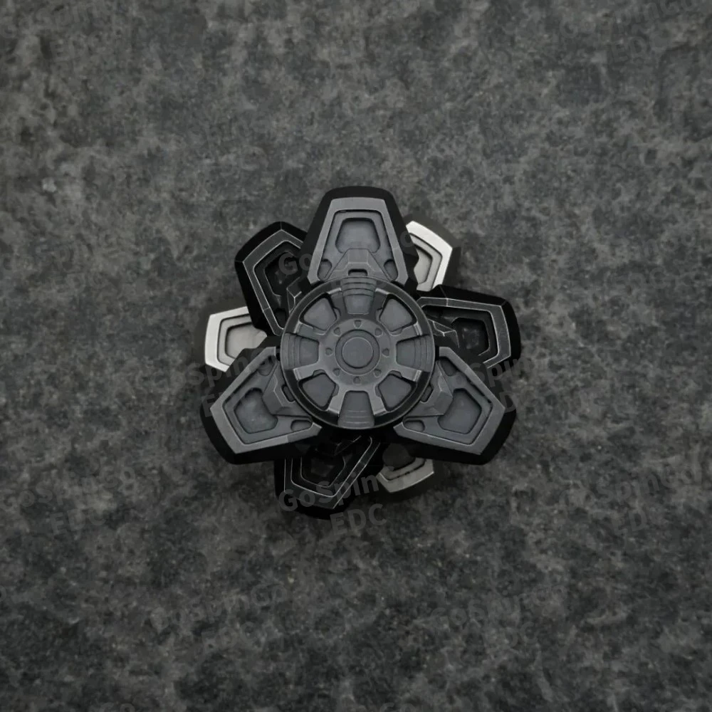 Spinner antystresowy T.CITY-EDC Exusiai, styl mecha science fiction, żyroskop, stal nierdzewna, tytan, cyrkon, spinner antystresowy