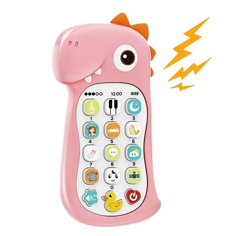 Toy Cell Phones Microphone Toy Interactive Musical Toy Simulated Early Education Mobile Phone Teether Music Voice Toy Machine