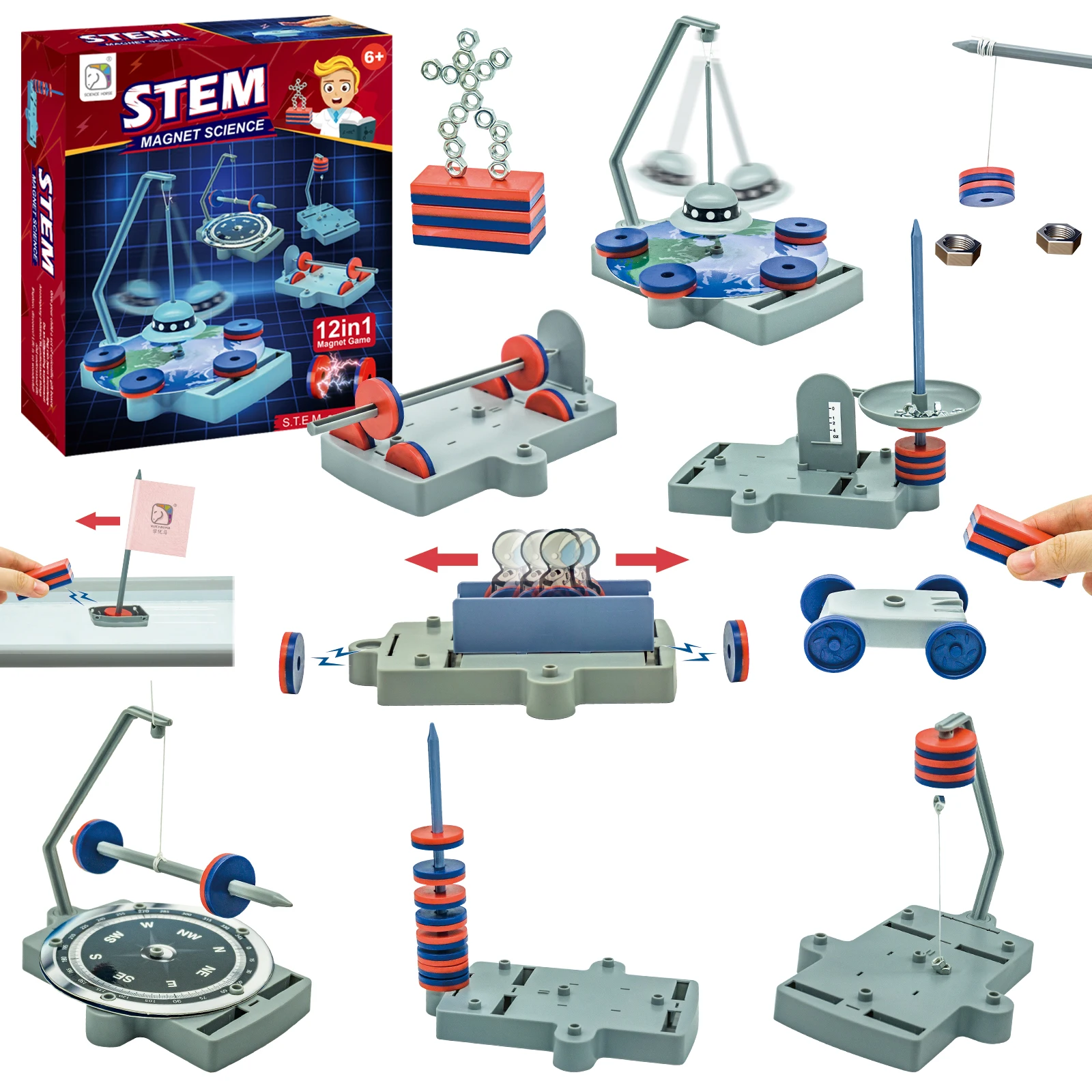 Science Nature - STEM Physics Kit – 12-in-1 Anti-Gravity