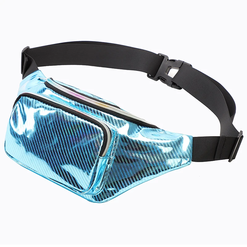 TINYAT Women's Rainbow Stripes Waist Bag Two Pockets Waterproof Adjustable Straps Crossbody Bag Leisure Cycling Hiking Chest Bag