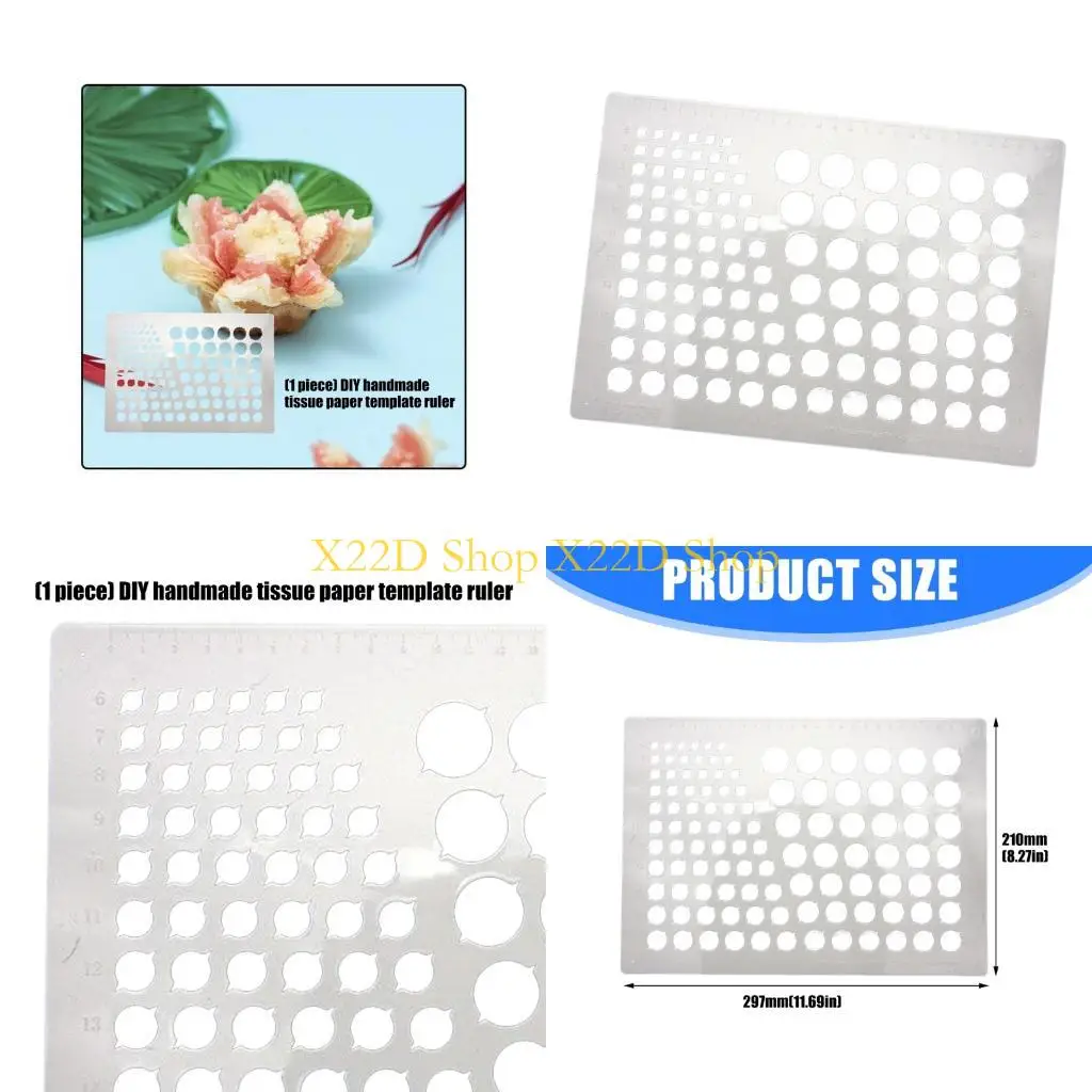 

X22D Multifunctional Plastic Quilling Template Ruler Scrapbooking Craft Template Tool