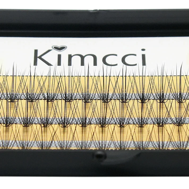 Kimcci 10D Extensión de Pestañas de visón Cluster Pestañas postizas 60 Paquetes/Cajas de Maquillaje