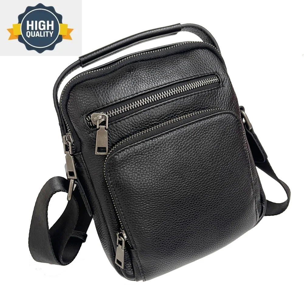 Men's Leather Genuine Handbag Male Handmade Real Shoulder Bag for Men Business Travel Laptop Messenger Briefcase