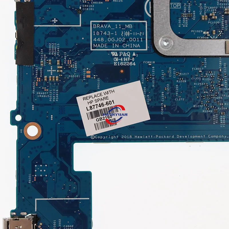 Imagem -04 - Laptop Motherboard para hp Pavilion Intel X360 11m-ap0033dx 11-ap L87746601 L87746001 N5030 4gb Wifi