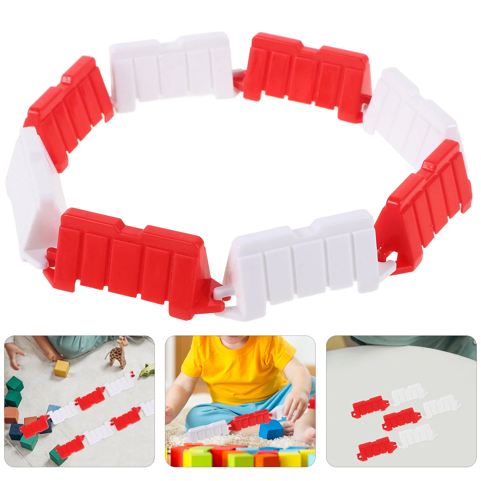 60 Pcs Car Drifting Road Barrier Mini Traffic Block Toy Rc Racetrack Accessories Anti-scratch Fence for Signs Playset