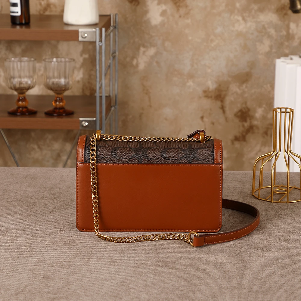 Light Luxury Women's Bag 2025 New High-End Color Contrast Single Shoulder Underarm Bag Designer Fashionable Crossbody Small Squa