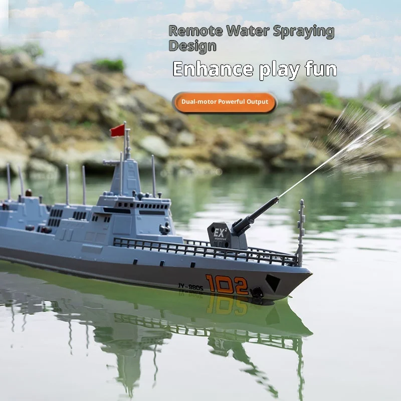 JJRC New Double Motor Drift Simulation Destroyer Model High Speed RC Remote Control Boat Summer Hot Toy